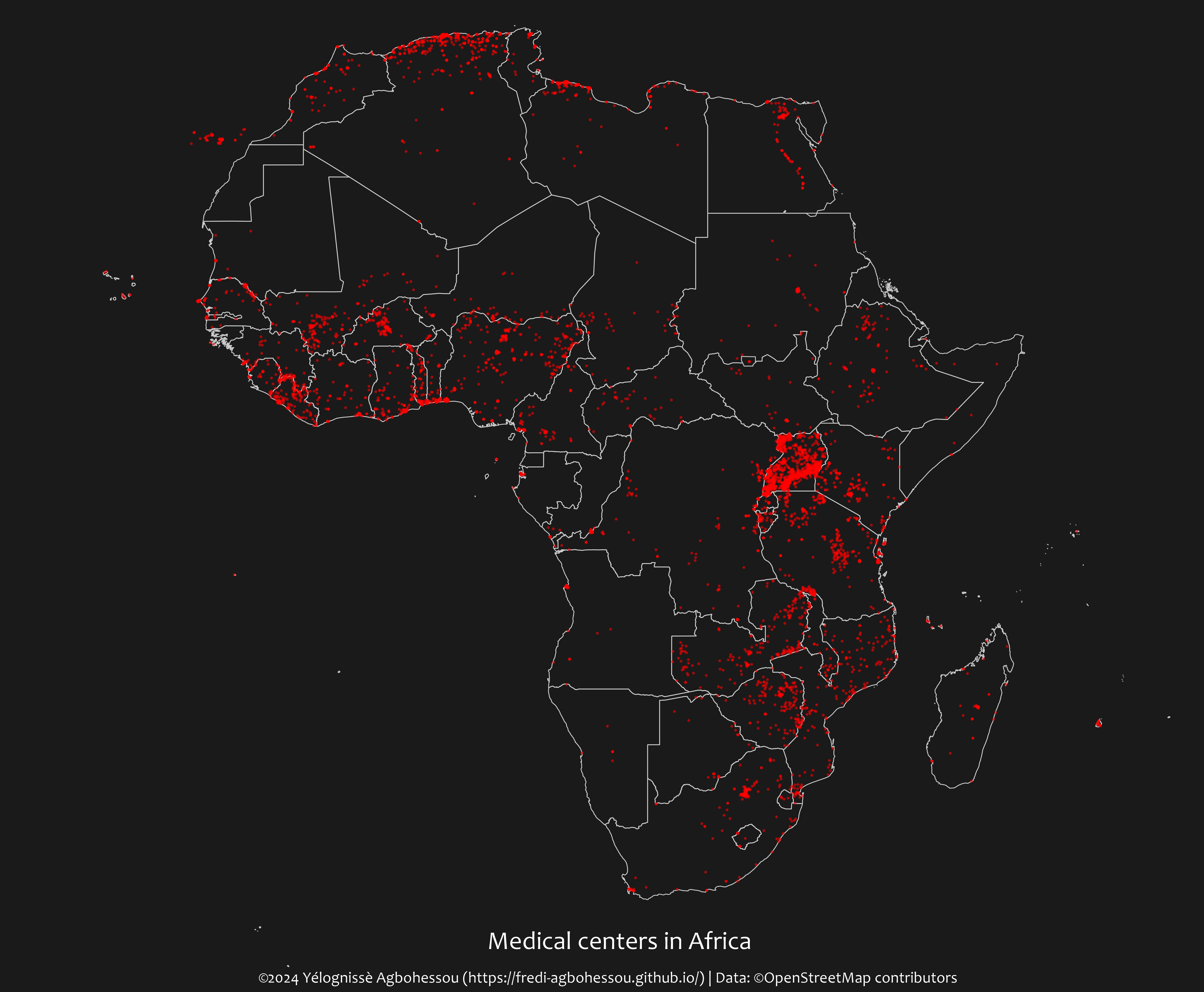 Map of African Hospitals